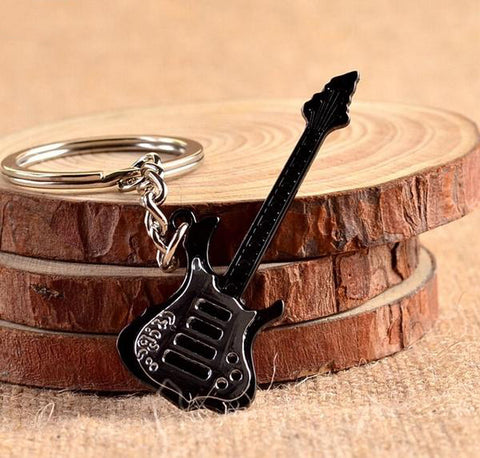 Guitare Metal Noir Porte Clé