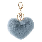 Porte Clé Pompon</br> Femme Coeur
