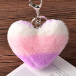 Porte Clé Pompon</br> Femme Coeur