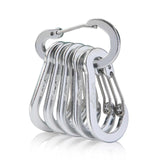 Porte Clé Mousqueton</br> en Aluminium - 6 Pièces