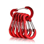 Porte Clé Mousqueton</br> en Aluminium - 6 Pièces