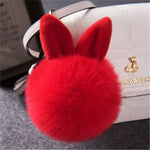 Porte Clé Pompon</br> Lapin Fausse Fourrure