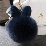 Porte Clé Pompon</br> Lapin Fausse Fourrure